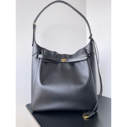 Borsa hobo grande Balenciaga Bel Air nera