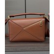 Borsa Loewe Featherlight Puzzle piccola Caffè