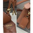 Borsa Loewe Featherlight Puzzle piccola Caffè