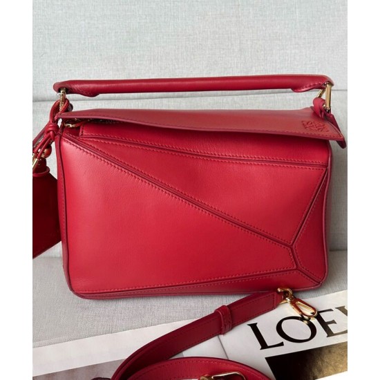 Borse Imitazioni Loewe Featherlight Puzzle piccola Rosso