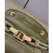 Borsa Loewe Madrid media morbida pelle di vitello oliva