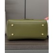 Borsa Loewe Madrid media morbida pelle di vitello oliva
