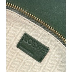 Qualità superiore replica Loewe piccola Puzzle Edge Landscape in pelle di vitello nappa Verde