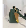 Qualità superiore replica Loewe piccola Puzzle Edge Landscape in pelle di vitello nappa Verde