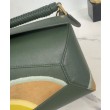 Qualità superiore replica Loewe piccola Puzzle Edge Landscape in pelle di vitello nappa Verde