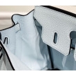 Borse Hermes Birkin 25cm/30cm azzurro Clemence hardware argento