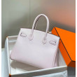 Borse Hermes Birkin 25cm/30cm Rosa Clemence hardware argento
