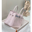 Borse Hermes Birkin 25cm/30cm Rosa Clemence hardware argento