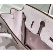 Borse Hermes Birkin 25cm/30cm Rosa Clemence hardware argento