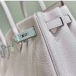 Borse Hermes Birkin 25cm/30cm Rosa Clemence hardware argento