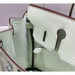 Borse Hermes Birkin 25cm/30cm verde chiaro Clemence hardware argento Borse Hermes Birkin 25cm/30cm verde chiaro Clemence hardware argento