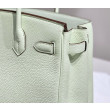 Borse Hermes Birkin 25cm/30cm verde chiaro Clemence hardware argento Borse Hermes Birkin 25cm/30cm verde chiaro Clemence hardware argento