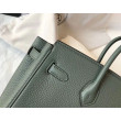Borse Hermes Birkin 25cm/30cm Verde mandorla Clemence hardware dorato