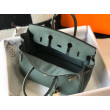 Borse Hermes Birkin 25cm/30cm Verde mandorla Clemence hardware dorato