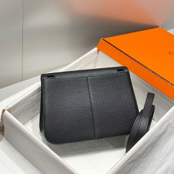 Borse Hermes Halzan 25 nera clemence