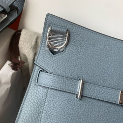 Borse Hermes Jypsiere 28 fatta a mano Blu Clemence