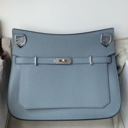 Borse Hermes Jypsiere 28 fatta a mano Blu Clemence