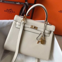 Borse Hermes Kelly 25cm Sellier Beige Epsom