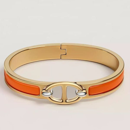 Qualità superiore replica Bracciale Hermes Mini Clic Chaine d'Ancre Arancia