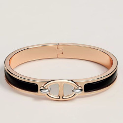 Bracciale Hermes Mini Clic Chaine d'Ancre Nero