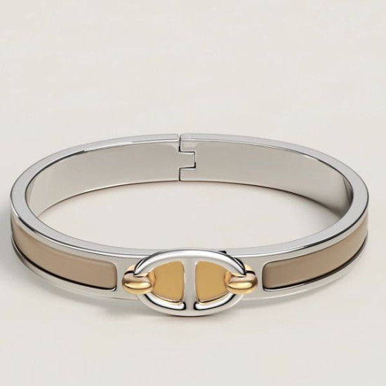 Bracciale Hermes Mini Clic Chaine d'Ancre sabbia