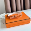 Cintura reversibile Hermes Ancre 13MM donna Epsom Arancia