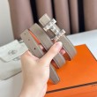 Cintura reversibile Hermes H Medor 24MM Epsom Grigio