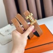 Alta gamma replica Cintura reversibile Hermes H Medor 24MM Epsom Marrone