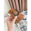 Pari all'originale replica Cintura reversibile Hermes Luck 38 mm con fibbia nera Epsom