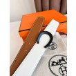Pari all'originale replica Cintura reversibile Hermes Luck 38 mm con fibbia nera Epsom