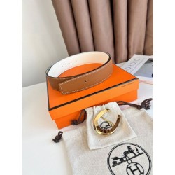 Cintura reversibile Hermes Luck 38 mm con fibbia oro Epsom
