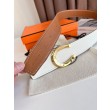 Cintura reversibile Hermes Luck 38 mm con fibbia oro Epsom