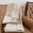 Qualità superiore replica Dettagli perfetti Coperta Hermes Avalon III Beige