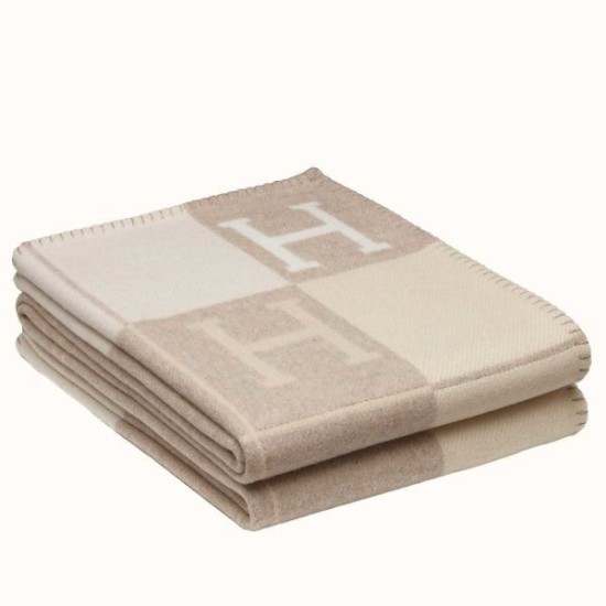 Qualità superiore replica Dettagli perfetti Coperta Hermes Avalon III Beige