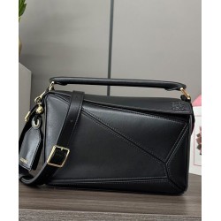 Borsa Loewe Featherlight Puzzle piccola Nero