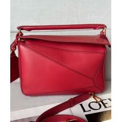 Borse Imitazioni Loewe Featherlight Puzzle piccola Rosso