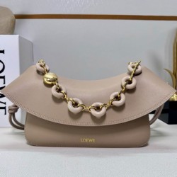 Replica qualità specchio Borsa a tracolla Loewe Ola media Albicocca