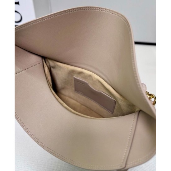 Replica qualità specchio Borsa a tracolla Loewe Ola media Albicocca