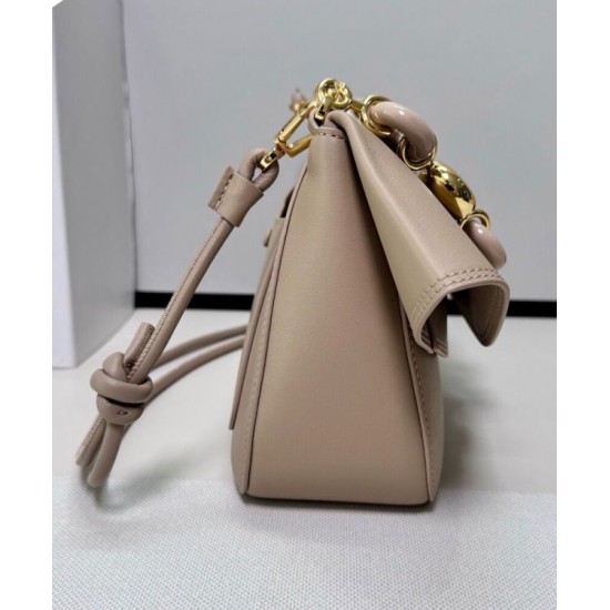 Replica qualità specchio Borsa a tracolla Loewe Ola media Albicocca