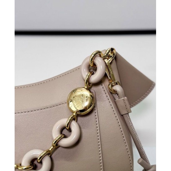 Replica qualità specchio Borsa a tracolla Loewe Ola media Albicocca