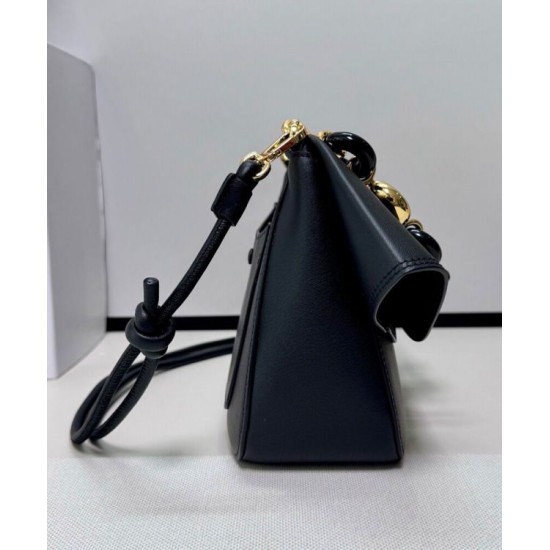 Replica Borsa a tracolla Loewe Ola media Nero Imitazioni Replica qualità specchio Borsa a tracolla Loewe Ola media Nero