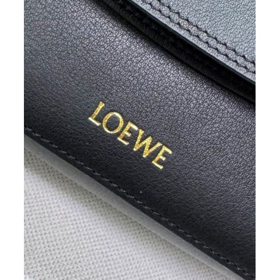 Replica Borsa a tracolla Loewe Ola media Nero Imitazioni Replica qualità specchio Borsa a tracolla Loewe Ola media Nero