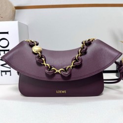 Replica qualità specchio Bora Pari all'originale replica a tracolla Loewe Ola media Malva
