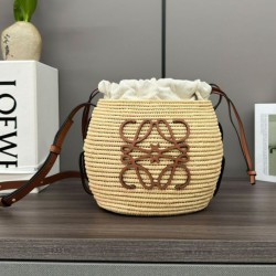Replica qualità specchio Borse  a tracolla rafia Loewe Caffè