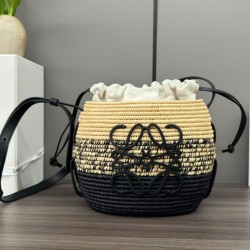Replica qualità specchio Borse  a tracolla rafia Loewe Nero