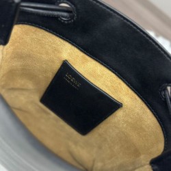 Replica Borse Loewe Pebble Pouch Nero Imitazioni Replica qualità specchio Borse Loewe Pebble Pouch Nero