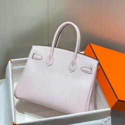 Replica Borse Hermes Birkin 25cm/30cm Rosa Clemence hardware argento Imitazioni Replica qualità specchio Borse Hermes Birkin 25cm/30cm Rosa Clemence hardware argento
