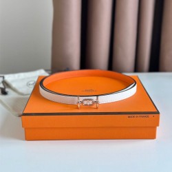 Replica qualità specchio Cintura reversibile Hermes Ancre 13MM donna Epsom Arancia