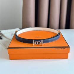 Replica qualità specchio Cintura reversibile Hermes Ancre 13MM donna Epsom Bianco