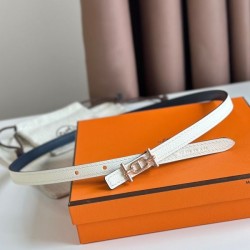 Replica qualità specchio Cintura reversibile Hermes Ancre 13MM donna Epsom Bianco